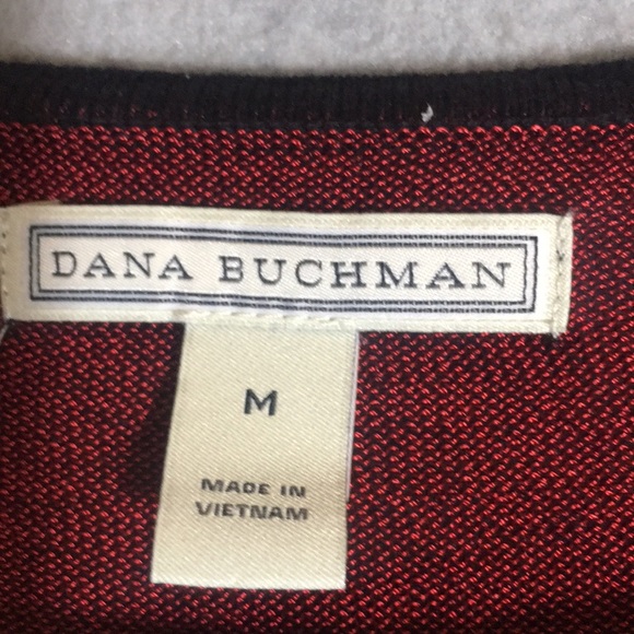 DANA BUCHMAN Asymmetrical Striped Scoop Neck Lightweight Sweater w/3/4 Sleeves - Picture 14 of 16